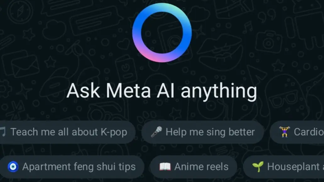 Chatting with Meta AI on WhatsApp interface