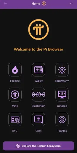 Pi browser new update profile section